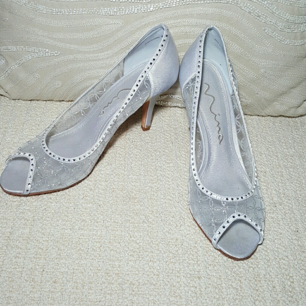 *SUMMER SALE* Nina sheer/satin open toe